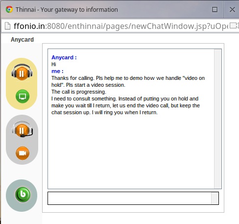 Screenshot of a “held” or “virtually queued” call